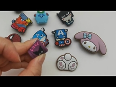 Custom Cartoon Character Fashion Design Relief Logo PVC Silicone Rubber Badge