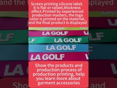 Etiquetas de la impresión de la pantalla del silicón de la ropa, 3D Logo Silk Screen Labels