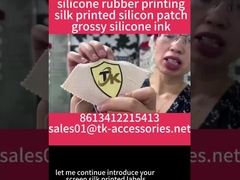 fábrica de la etiqueta del silicón de la impresión de pantalla de seda
