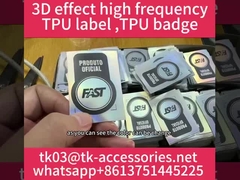 Impresión de etiquetas de tela brillante de 5 cm para ropa deportiva