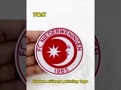 Impresión de transferencia de calor en silicona 3D de alta calidad Logotipo de silicona 3D personalizado Silicio lavable sostenible