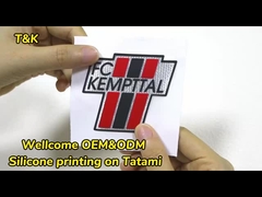 Impresión de silicona personalizada en el logotipo de transferencia de calor del tatami