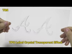 Fabrica de grabación de logotipo de TPU suave personalizado con película de alta frecuencia Parches para uso en prendas de vestir