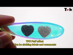 Hierro en etiquetas grabadas en relieve remiendo de la ropa de la transferencia de calor de la insignia de la ropa TPU