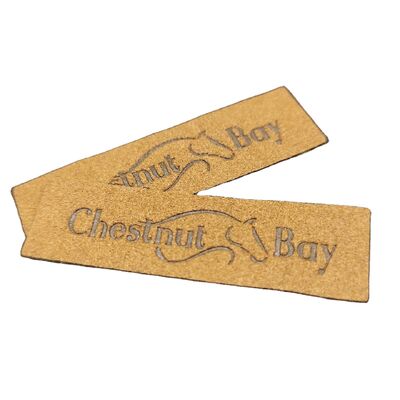 Custom Garment Accessories Suede Microfiber PU Leather Label With Debossed Logo for Shoes Clothes Bags
