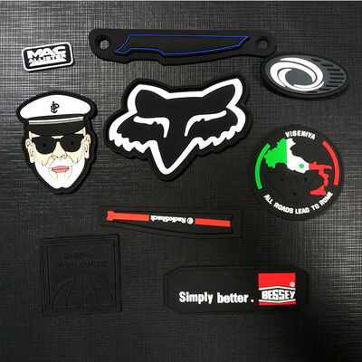 Custom Applique Sew-On PVC 3D Textured Badges for Clothing Shirts Woven Plastic Patches with Vinyl Logo and Nickel-Free Finish