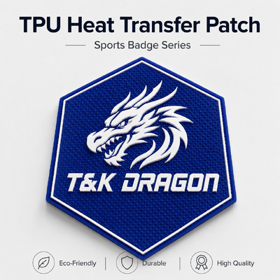 Factory Custom TPU Heat Transfer Patches 3D Soft TPU Patch Heat Transfer Custom Label Transfer TPU Heat for Clothing Use