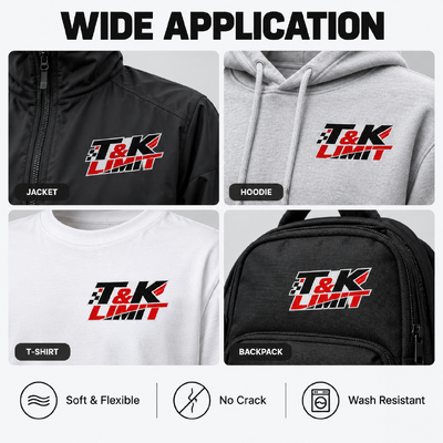 Custom Printed Heat Transfer Logos for T Shirts Activewear and Sports Clothing