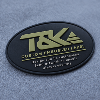 Eco-Friendly PVC Rubber Patch with Matte Finish and Stitching Channel Border for Rubber Clothing Labels