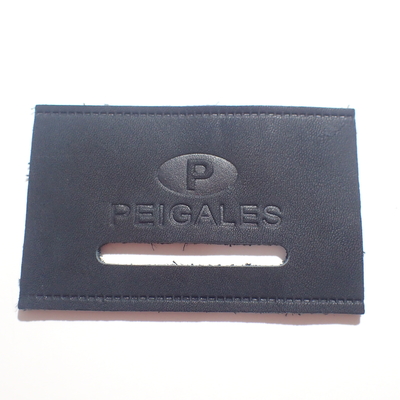 Vaqueros/ropa negros de Logo Embossed Leather Patches For de la etiqueta