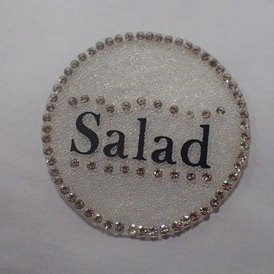 Diamond Iron On Clothing Embroidery de encargo remienda el logotipo grande de la moda 3D