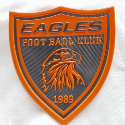 El sello grabado en relieve forma la insignia de la transferencia de calor TPU para Team Apparel
