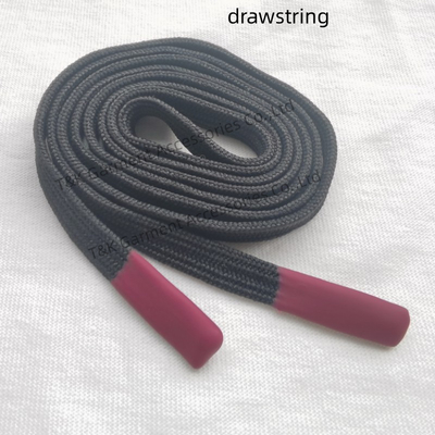 Cordón de encargo del lazo de la ropa de los deportes con los extremos del silicón