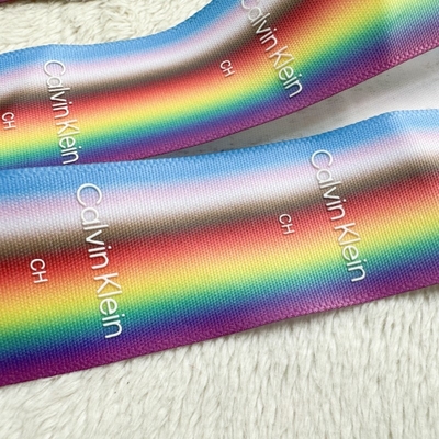 Cinturón iridiscente Impreso de silicona Logotipo de la falda cinta de accesorios