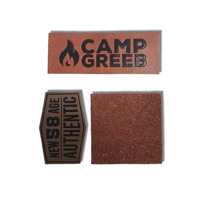 Parches de cuero en relieve personalizados con imagen o texto de logotipo