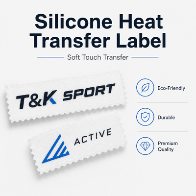 Etiqueta de transferencia de calor de silicona personalizada fabricante para marcas de ropa