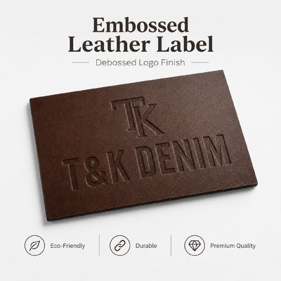Parches de cuero repujado personalizados, etiquetas de cuero genuino con transferencia de calor, planchables, diseñados para ropa, bolsos, zapatos y sombreros