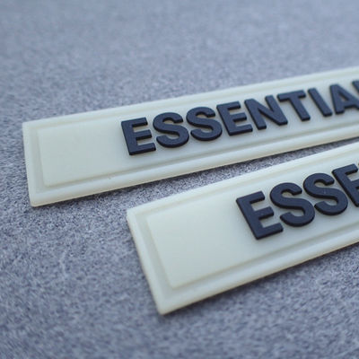 PVC transparente blanco Matte Logo Rubber Clothing Labels