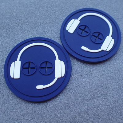 Insignia durable del silicio del SGS Logo Embossed Rubber Clothing Labels